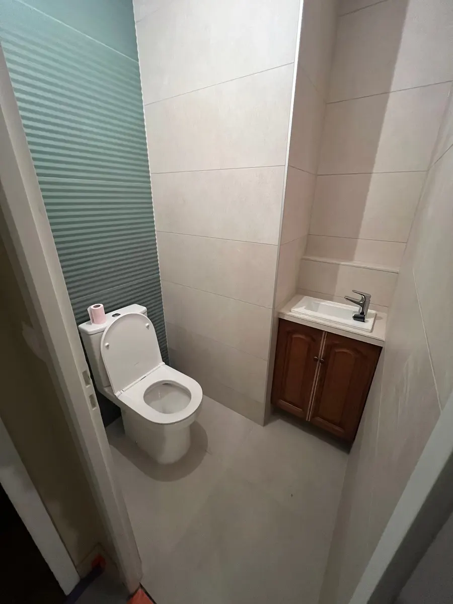 Toilettes après rénovation par LEMY RENOVATION : toilettes entièrement refaites